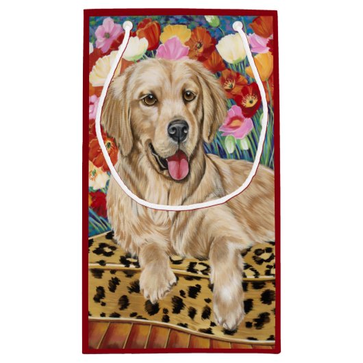 Golden Boy Retriever Kleine Geschenktüte (Rückseite)