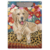 Golden Boy Retriever Klemmbrett (Vorderseite)