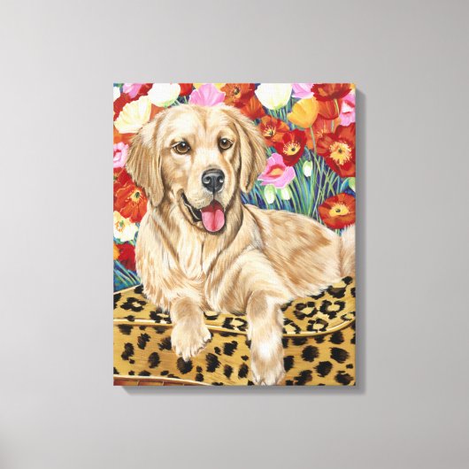 Golden Boy Retriever Leinwanddruck (Vorderseite)
