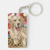 Golden Boy Retriever Schlüsselanhänger (Rückseite)