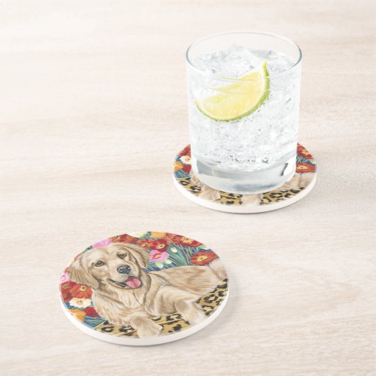 Golden Boy Retriever Untersetzer (Seite)