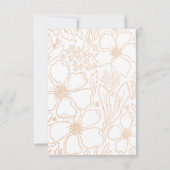 Golden Branches White Wedding RSVP Card Karte (Rückseite)