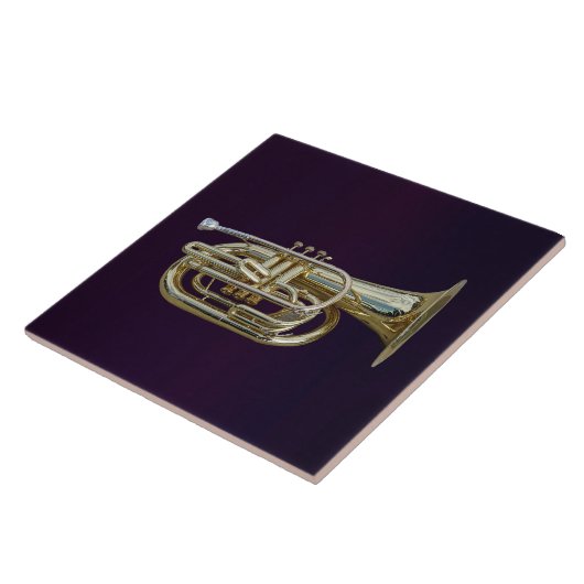 Golden Brass Euphonium Fliese (Seite)