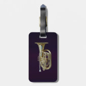 Golden Brass Euphonium Gepäckanhänger (Rückseite vertikal)