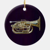 Golden Brass Euphonium Keramik Ornament (Hinten)