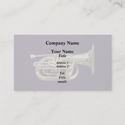 Golden Brass Euphonium Visitenkarte (Vorderseite)