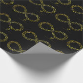 Golden Brass Infinity Hearts Geschenkpapier (Ecke)