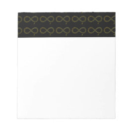 Golden Brass Infinity Hearts Notizblock