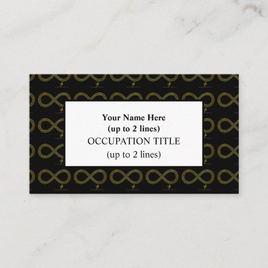 Golden Brass Infinity Hearts Visitenkarte (Vorderseite)