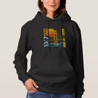 Golden Bridge Japanischer Stil Sunset California B Hoodie
