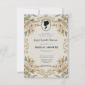 Golden Bridgerton Brautparty Invit Einladung (Vorderseite)
