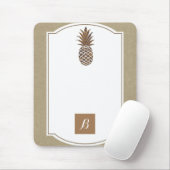 Golden Bronze Ananas Kraft Elegantes Tropisches Am Mousepad (Mit Mouse)