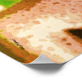 Golden Bronze Buddha Meditation Art Poster – Zen (Ecke)