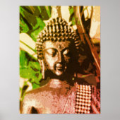Golden Bronze Buddha Meditation Art Poster – Zen (Vorne)