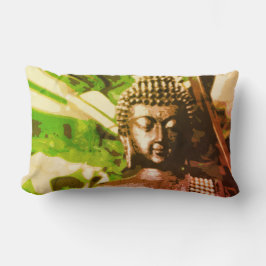 Golden Bronze Buddha Meditation Zen Lendenkissen
