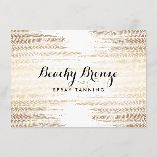 Golden Bronze Confetti Dots Geschenk (Rückseite)