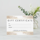 Golden Bronze Confetti Dots Geschenk (Stehend Vorderseite)