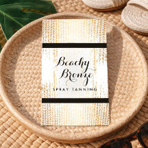 Golden Bronze Confetti Dots Spray Tanning Salon