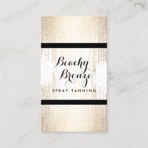 Golden Bronze Confetti Dots Spray Tanning Salon