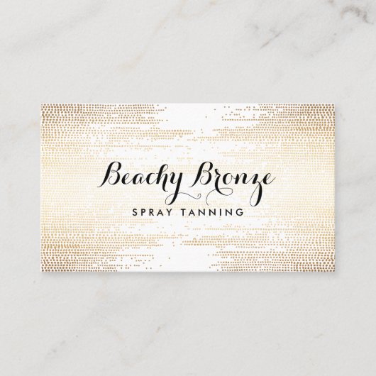 Golden Bronze Confetti Dots Visitenkarte (Vorderseite)