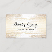 Golden Bronze Confetti Dots Visitenkarte (Vorderseite)