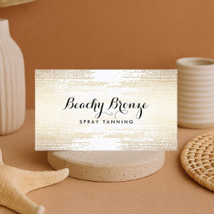 Golden Bronze Confetti Dots Visitenkarte