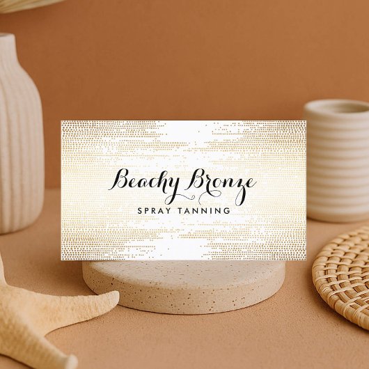 Golden Bronze Confetti Dots Visitenkarte