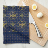 Golden Bronze Diamond Burning Pattern Geschirrtuch (Viertel Falte)