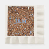 Golden Bronze Glitzer Parco Tassino Serviette (Vorderseite)