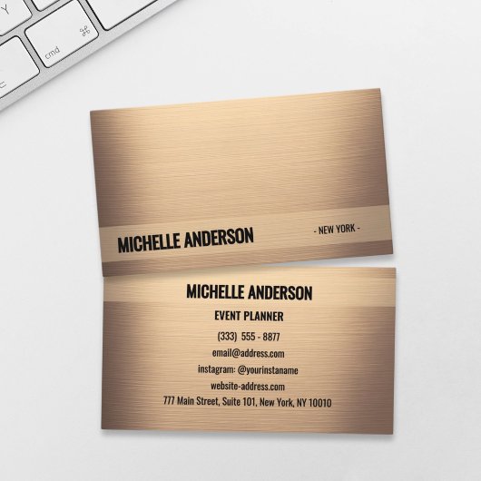 Golden Bronze Luxus Business Card Visitenkarte