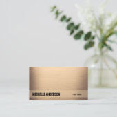 Golden Bronze Luxus Business Card Visitenkarte (Stehend Vorderseite)