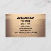 Golden Bronze Luxus Business Card Visitenkarte (Rückseite)