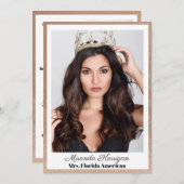 Golden Bronze Pageant AutoGraph Cards Einladung (Vorne/Hinten)