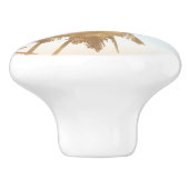 Golden Bronze Palms Beach Ombre Palmen Chic Keramikknauf (Seitenansicht)