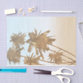 Golden Bronze Palms Beach Ombre Palmen Chic Seidenpapier (Handwerk)