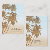 Golden Bronze Palms Beach Ombre Palmen Chic Visitenkarte (Vorne/Hinten)