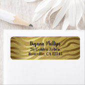 Golden Bronze Zebra Print Jungle Safari Glam (Insitu)