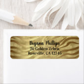 Golden Bronze Zebra Print Jungle Safari Glam (Insitu)