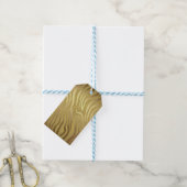 Golden Bronze Zebra Print Jungle Safari Glam Geschenkanhänger (Mit Garn)