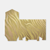 Golden Bronze Zebra Print Jungle Safari Glam Geschenkschachtel (Ungefaltet)