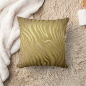 Golden Bronze Zebra Print Jungle Safari Glam Kissen (Decke)