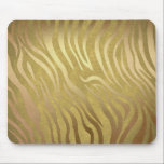 Golden Bronze Zebra Print Jungle Safari Glam Mousepad<br><div class="desc">Fügen Sie Text hinzu oder verließ leer.</div>