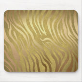 Golden Bronze Zebra Print Jungle Safari Glam Mousepad (Vorne)