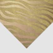 Golden Bronze Zebra Print Jungle Safari Glam Seidenpapier (Ausschnitt)