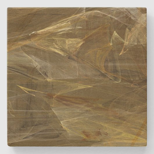 Golden Brown Abstrakt Fraktal Untersetzer (Vorderseite)