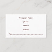 Golden Brown Business Card Visitenkarte (Rückseite)