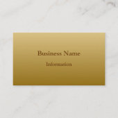 Golden Brown Business Card Visitenkarte (Vorderseite)
