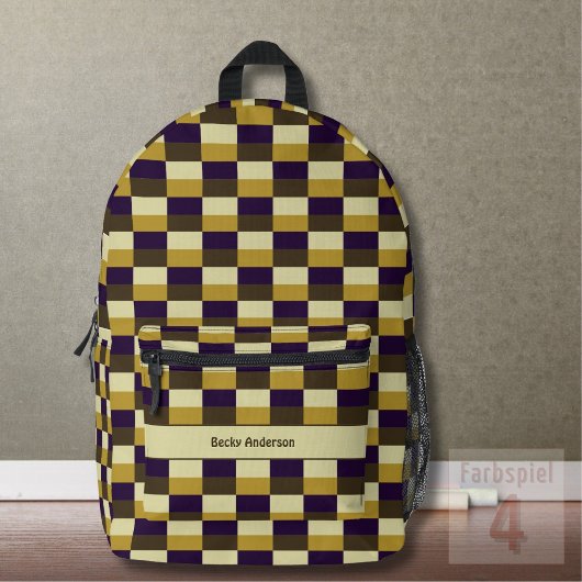 Golden Brown Color Combination Bedruckter Rucksack