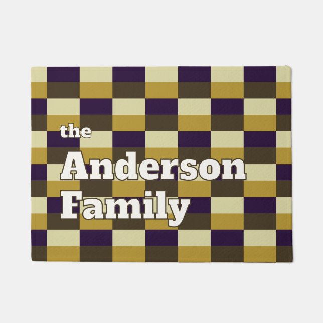 Golden Brown Color Combination Fußmatte (Vorderseite)