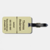 Golden Brown Color Combination Gepäckanhänger (Rückseite horizontal)